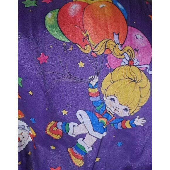 Unique‎ Vintage x Rainbow Brite Dress Size Medium 6/8 Purple Rainbow Night Print - Picture 8 of 15